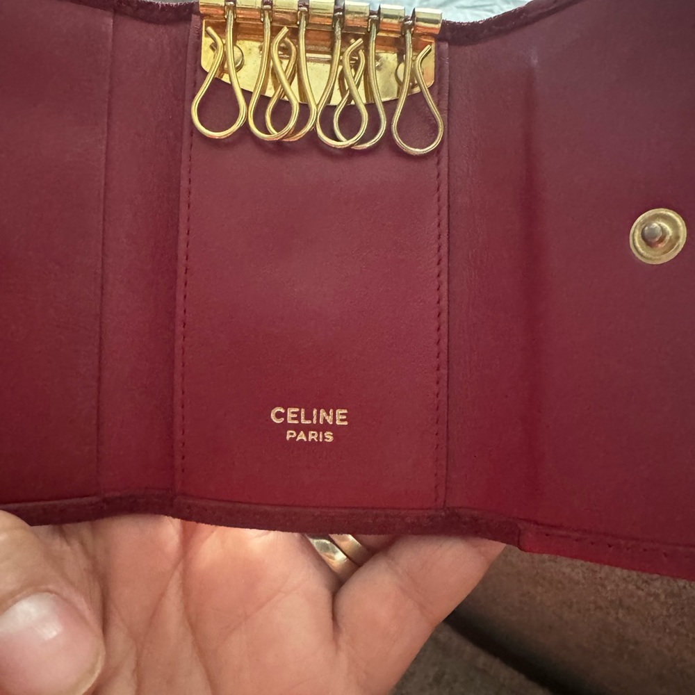 Red Celine Key Holder Wallet For 6 Keys - image 3